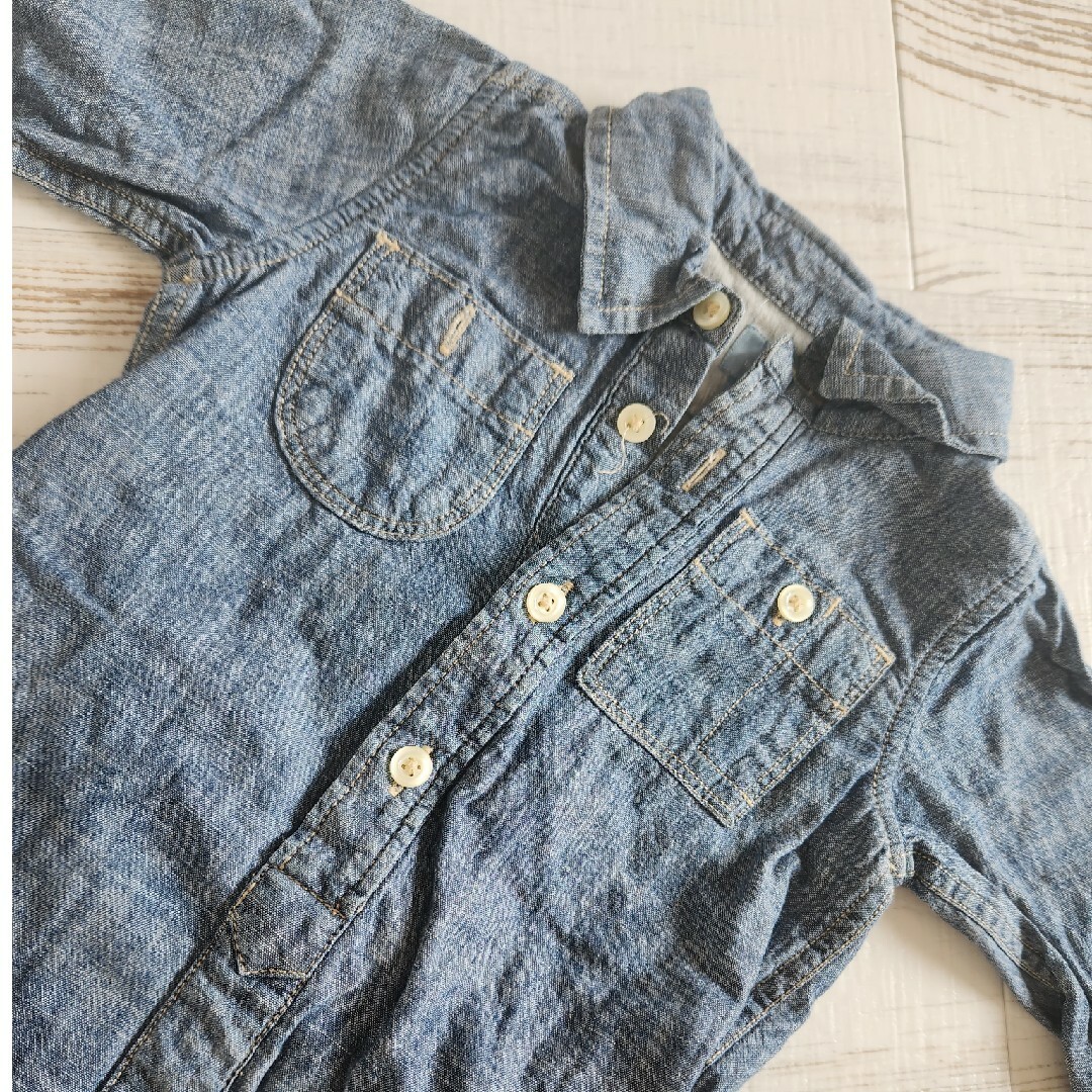 babyGAP(ベビーギャップ)のbabyGAP　デニムカバーオール キッズ/ベビー/マタニティのキッズ服男の子用(90cm~)(その他)の商品写真