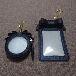 アンドシュエット(& chouette)の& chouette　アンドシュエット　推し事缶バッジケース　リボンパスケース(名刺入れ/定期入れ)