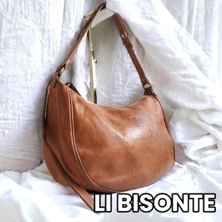 イルビゾンテ(IL BISONTE)の【希少✨ハーフムーンの輝き】　イルビゾンテ　ショルダー 2WAY　シボ革(ショルダーバッグ)