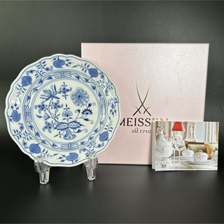 マイセン(MEISSEN)の新品 マイセン ブルーオニオン ケーキ皿(18cm)共箱付、1級品(食器)