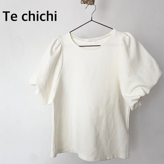 テチチ(Techichi)のテチチ　ホワイト系　半袖　トップス　パフスリーブ　カットソー　フリーサイズ(カットソー(半袖/袖なし))