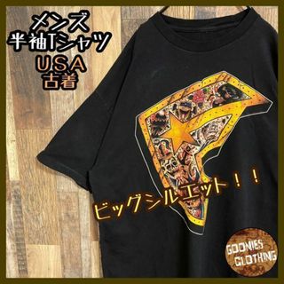 洋風 フェイマス スター Tシャツ メンズ プリント USA古着 半袖 ブラック(Tシャツ/カットソー(半袖/袖なし))