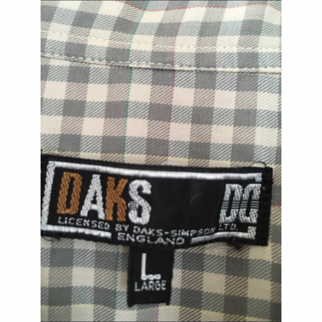 DAKS(ダックス)のDaksチェック柄半袖シャツ刺繍ロゴ メンズのトップス(シャツ)の商品写真