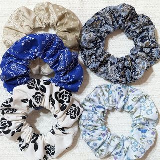 AD5個セットシュシュハンドメイド(ヘアアクセサリー)