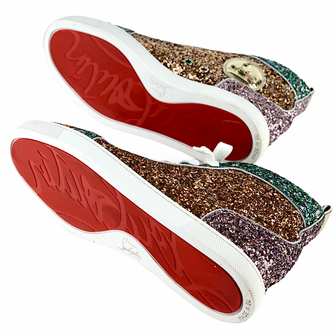 Christian Louboutin(クリスチャンルブタン)のクリスチャンルブタン Christian Louboutin スニーカー 靴 シューズ グリッター マルチカラー ハイカットスニーカー レディースの靴/シューズ(スニーカー)の商品写真