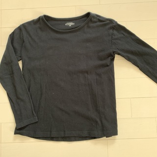 ニシマツヤ(西松屋)の130 長袖　カットソー　黒(Tシャツ/カットソー)