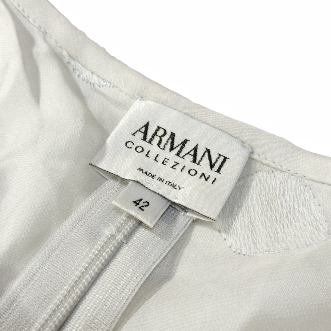 ARMANI COLLEZIONI(アルマーニ コレツィオーニ)のアルマーニコレツィオーニ ✿ シルク ドット刺繍 半袖 トップス 42 XL メンズのトップス(Tシャツ/カットソー(半袖/袖なし))の商品写真