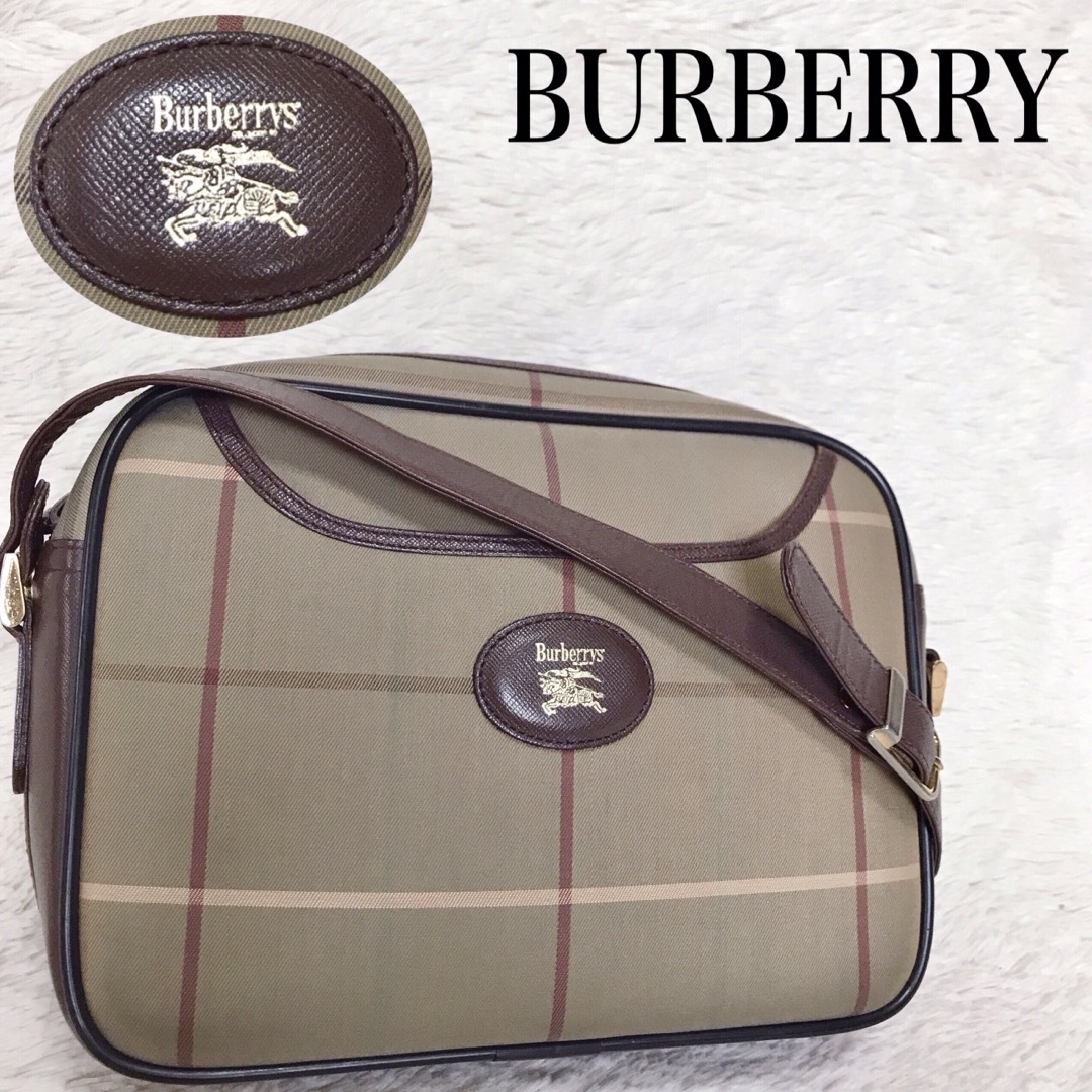 BURBERRY(バーバリー)の美品 BURBERRY チェック ショルダーバッグ カメラバッグ ポシェット レディースのバッグ(ショルダーバッグ)の商品写真