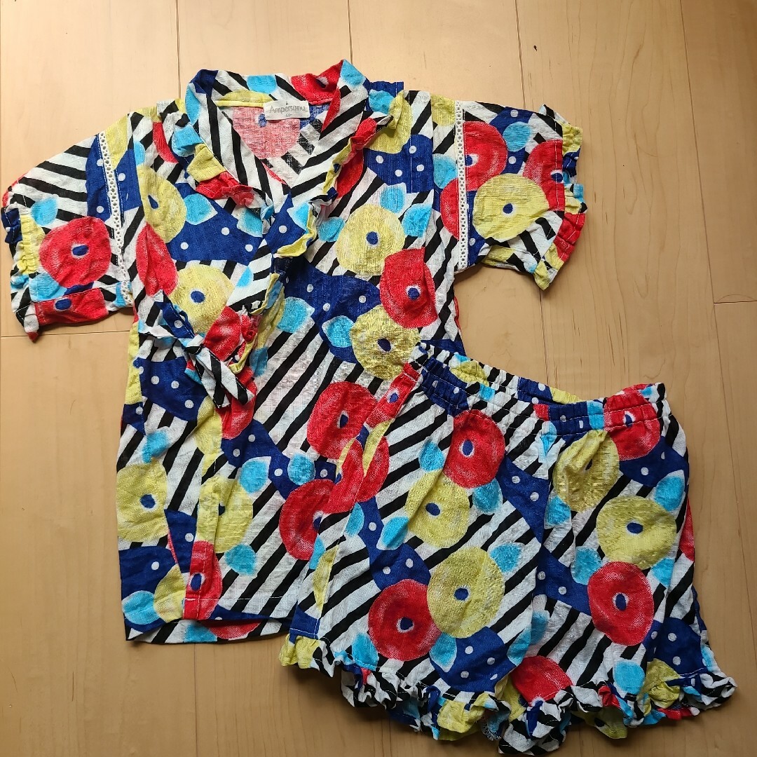 ampersand(アンパサンド)のアンパサンド　甚平　120　女の子 キッズ/ベビー/マタニティのキッズ服女の子用(90cm~)(甚平/浴衣)の商品写真