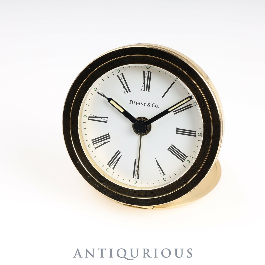 Tiffany & Co.(ティファニー)のTIFFANY ティファニー TABLECLOCK 置時計 クォーツ GP ホワイトローマン文字盤 59.0mm メンズの時計(腕時計(アナログ))の商品写真