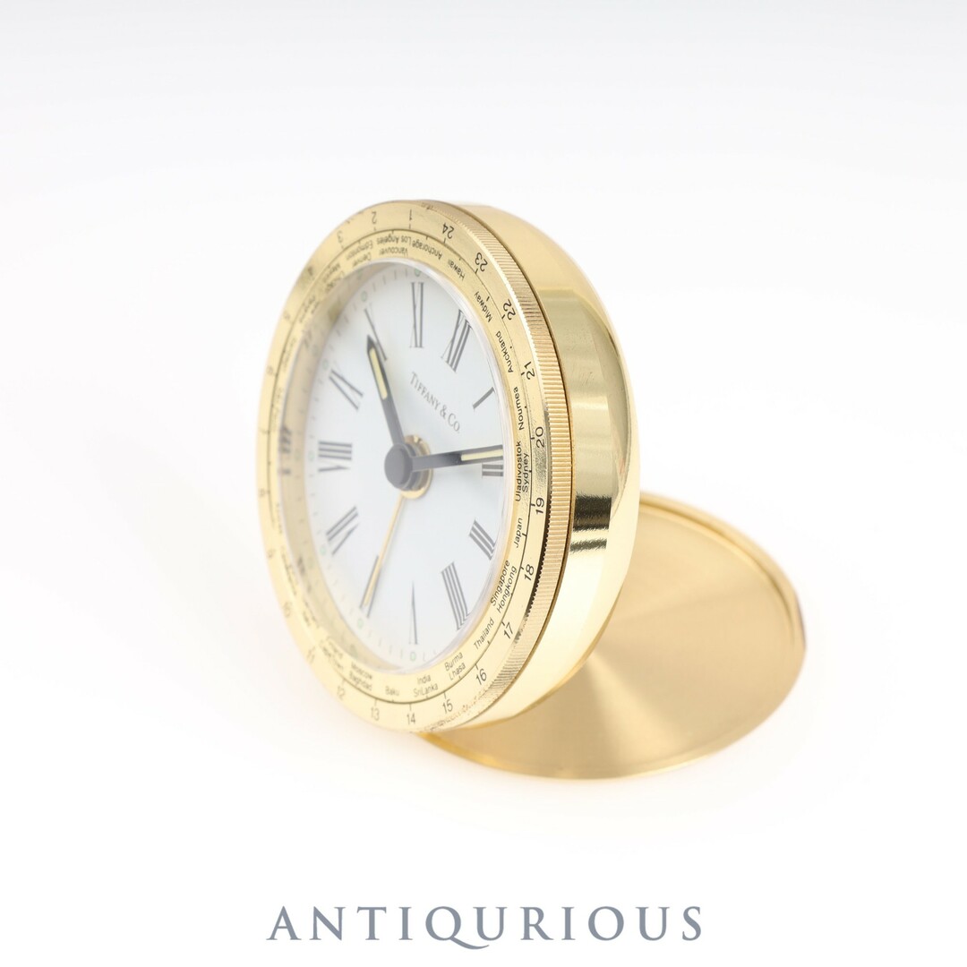 Tiffany & Co.(ティファニー)のTIFFANY ティファニー TABLECLOCK 置時計 クォーツ GP ホワイトローマン文字盤 59.0mm メンズの時計(腕時計(アナログ))の商品写真