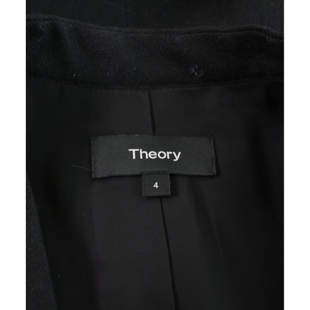 theory(セオリー)のTheory セオリー ノーカラージャケット 4(L位) 黒 【古着】【中古】 レディースのジャケット/アウター(ノーカラージャケット)の商品写真