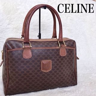 セリーヌ(celine)のCELINE マカダム PVC トリオンフ ミニボストン ハンドバッグ レザー(ハンドバッグ)