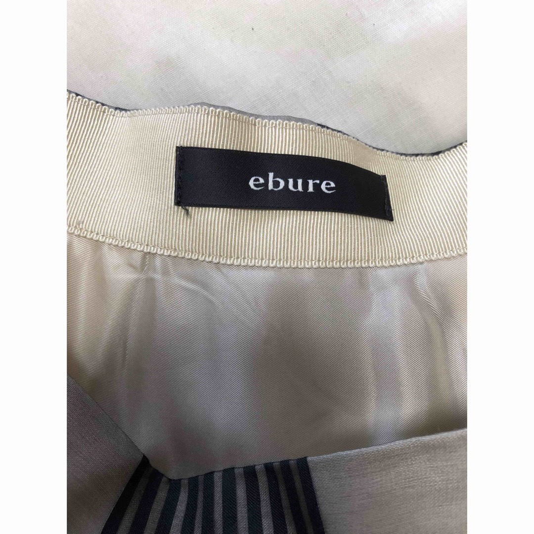 ebure(エブール)の美品　エブール ebure チェックオーガンジータックフレア　スカート　38  レディースのスカート(ロングスカート)の商品写真