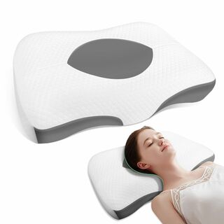 【色: ホワイト】枕 安眠 首が痛くならない 肩がラク 低反発 まくら 革新的な(枕)