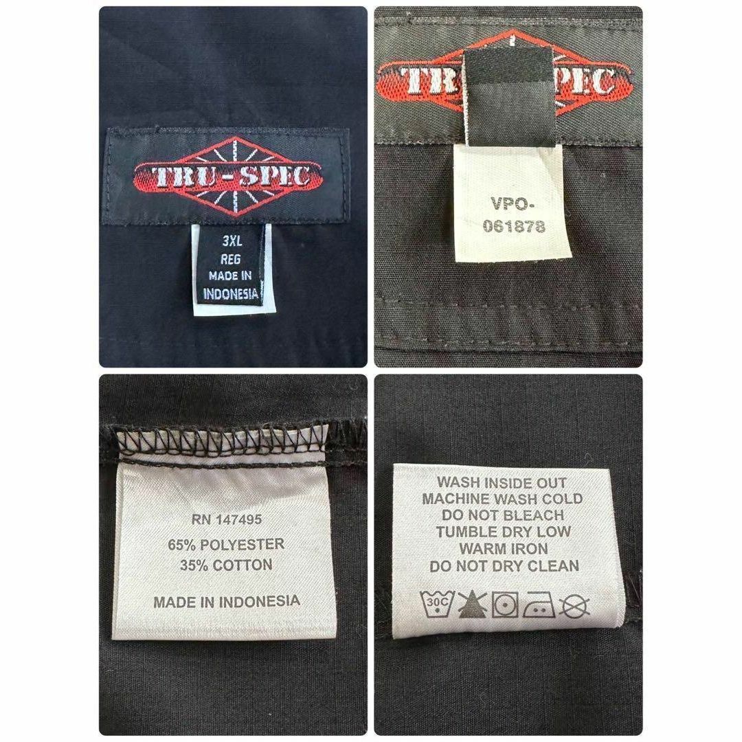 TRU-SPEC　トゥルースペック　ワークシャツ　ビッグシルエット　黒　3XL メンズのトップス(シャツ)の商品写真