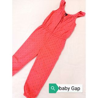 ベビーギャップ(babyGAP)の【baby Gap 】キッズ・女の子・オールインワン・花柄・オレンジ・105cm(Tシャツ/カットソー)