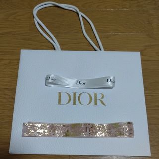 ★Dior ディオール 空箱 手提げ袋 ショッパー 紙袋 リボン　シートつき(ショップ袋)