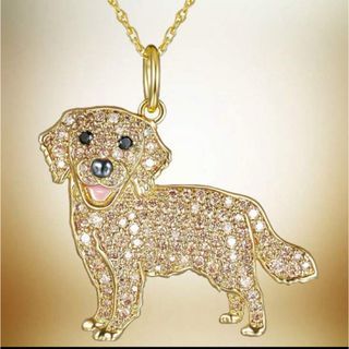 新品 ゴールデンレトリバー 犬 ネックレス ペンダント(ネックレス)