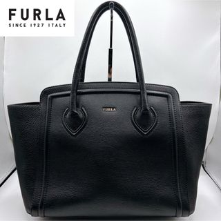 Furla - ★極美品★FURLA トートバッグ カレッジ レザー シボ革 A4可 大容量 黒