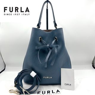 Furla - ★極美品★FURLA フルラ 現行 コスタンザ 2way リボン 巾着 レザー