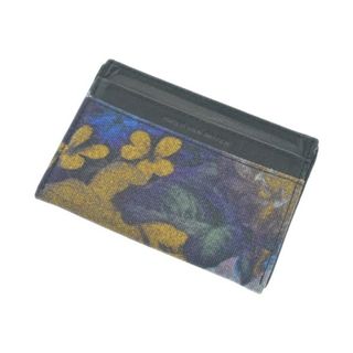 ドリスヴァンノッテン(DRIES VAN NOTEN)のDRIES VAN NOTEN カードケース - 黒xベージュ系x紫等 【古着】【中古】(名刺入れ/定期入れ)