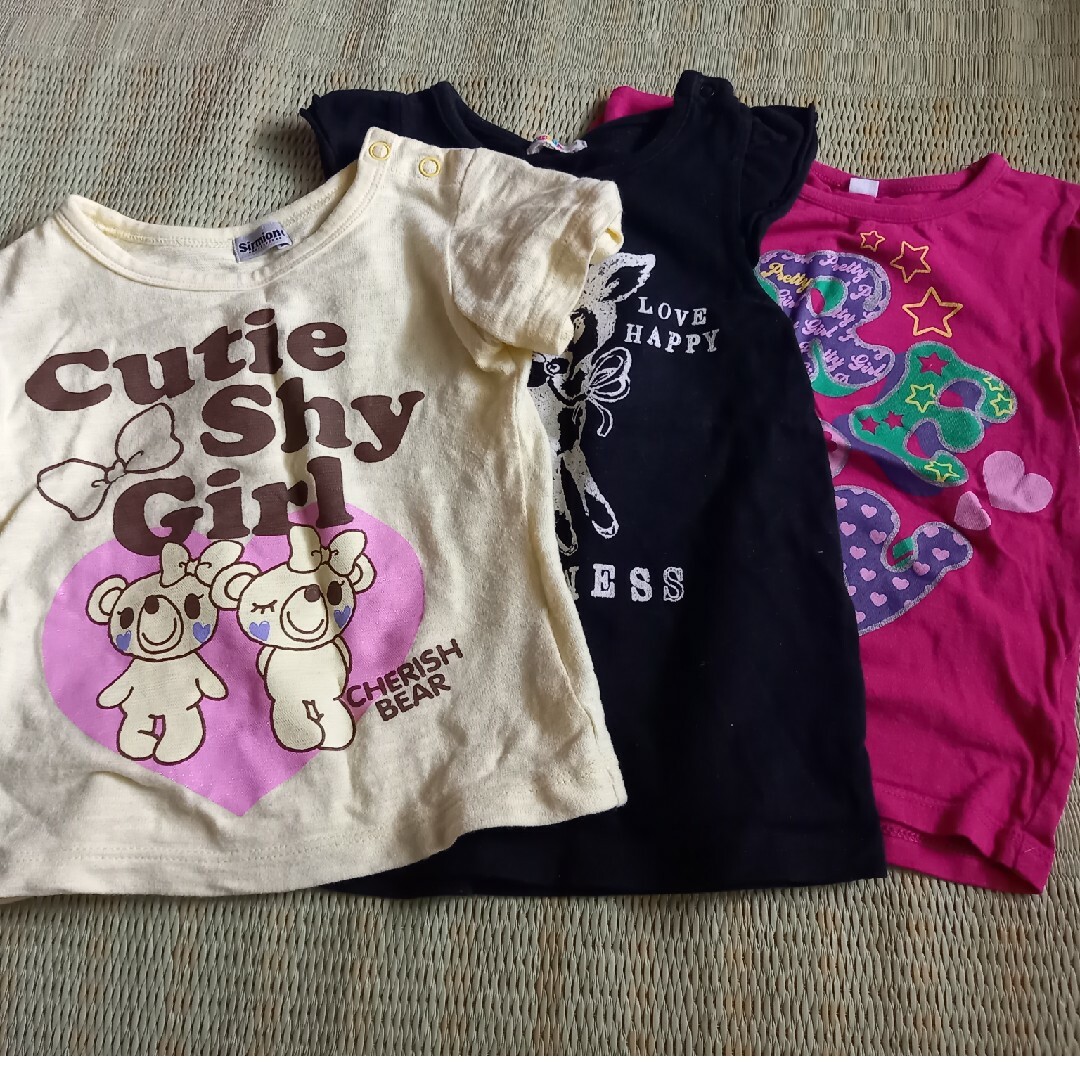 女の子シャツ2点　95 キッズ/ベビー/マタニティのキッズ服女の子用(90cm~)(Tシャツ/カットソー)の商品写真