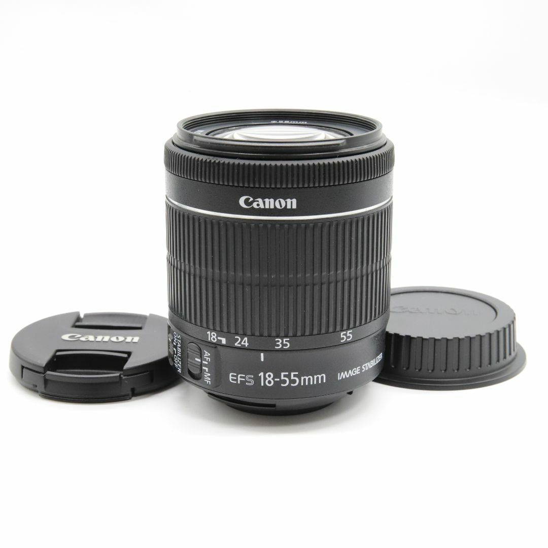 Canon(キヤノン)の【ほぼ新品】 EF-S18-55mm F3.5-5.6 IS STM 796 スマホ/家電/カメラのカメラ(レンズ(ズーム))の商品写真