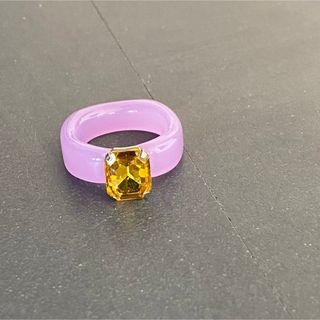 Acryl bijou ring purple(リング(指輪))