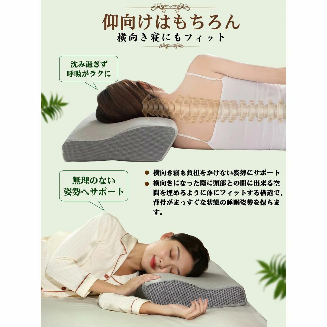 【色: グレー】Sleepeach 枕 まくら 低反発 低反発枕 枕 pillo インテリア/住まい/日用品の寝具(枕)の商品写真