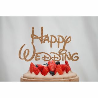  Happy Wedding ディズニースタイル　ケーキトッパー(その他)