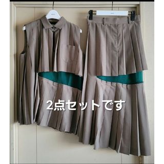 サカイ(sacai)の専用☆sacai  Suiting Chiffon skirtとプルオーバー2点(セット/コーデ)