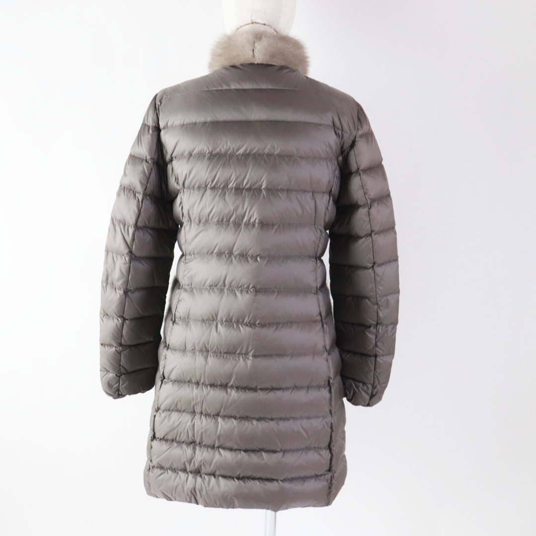 MONCLER(モンクレール)の美品◎MONCLER モンクレール ANCY 襟・ポケット ミンクファー使い ロングダウンコート ブラウン系 1 正規品 レディース レディースのジャケット/アウター(ダウンコート)の商品写真