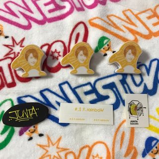 ジャニーズウエスト(ジャニーズWEST)のWEST. 中間淳太 コンサートグッズ クリップ 購入特典 シール セット(アイドルグッズ)