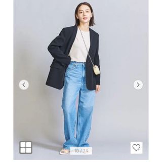 ユナイテッドアローズ(UNITED ARROWS)のBEAUTY&YOUTH  ツイル カラーレス ジャケット　ネイビー(ノーカラージャケット)