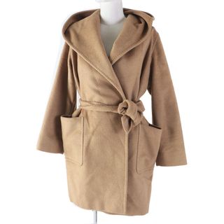 Max Mara - 良品◎Max Mara マックスマーラ 白タグ  キャメル100％ ベルト付き ラップコート キャメル 38 イタリア製 正規品 レディース