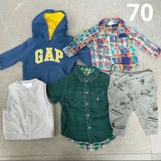 ベビーギャップ(babyGAP)の70 トレーナー、シャツ、ベスト、パンツ　まとめ売り(シャツ/カットソー)