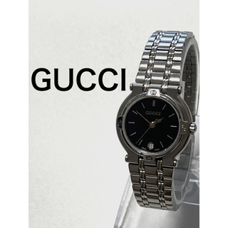 グッチ(Gucci)の美品！　GUCCI グッチ　電池新品　ステンレス　レディース腕時計(腕時計)
