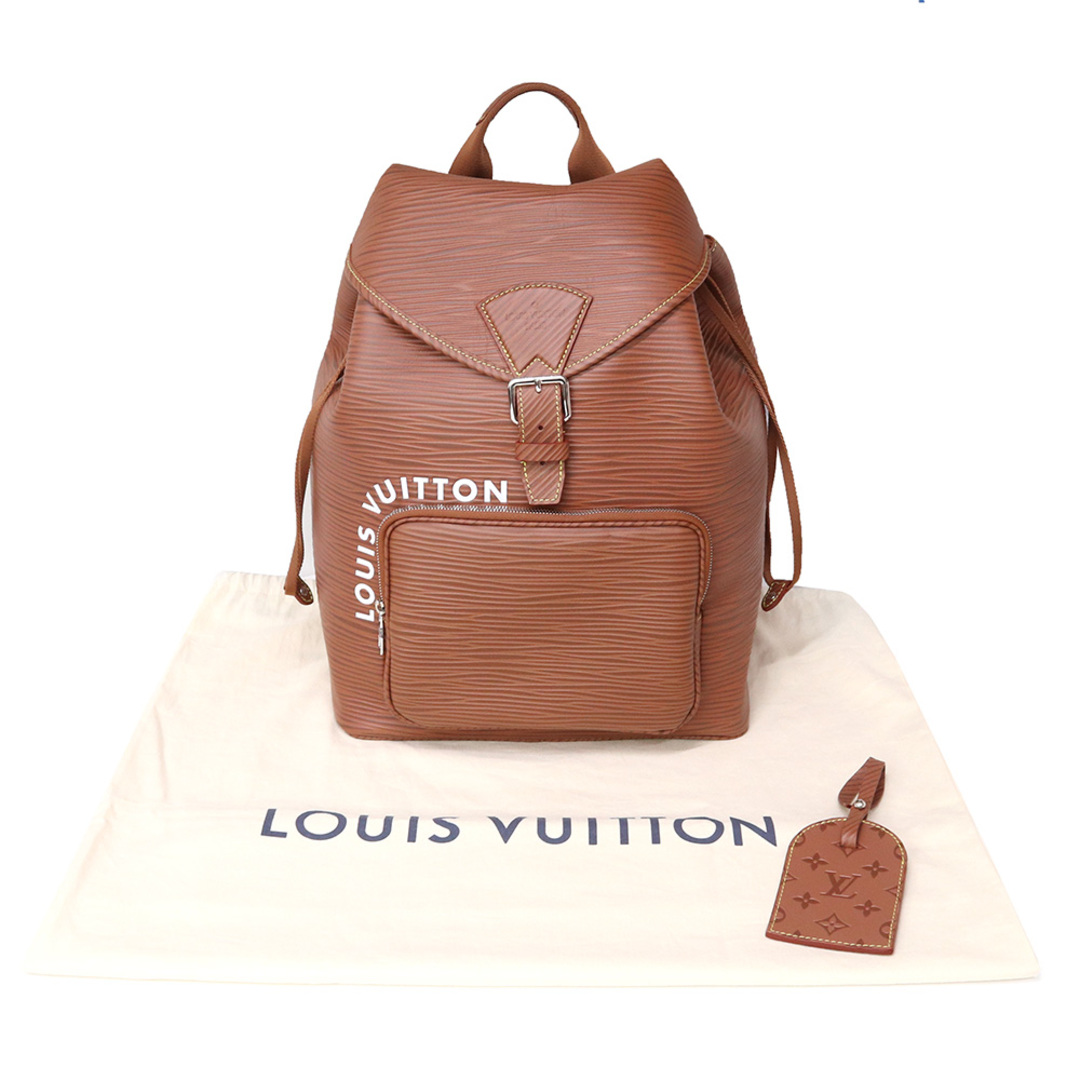 LOUIS VUITTON(ルイヴィトン)のルイ ヴィトン モンスリ バックパック リュック デイパック エピ XL レザー ブラウン 茶 M23099 シルバー金具 LOUIS VUITTON（未使用保管品） メンズのバッグ(バッグパック/リュック)の商品写真