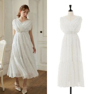 ハーリップトゥ(Her lip to)のTiered Polka-Dot Long Dress(ロングワンピース/マキシワンピース)