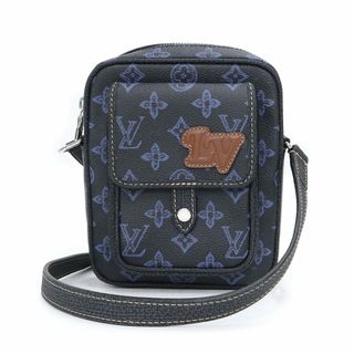 ルイヴィトン(LOUIS VUITTON)のルイ ヴィトン クリストファー ウエアラブル ウォレット ショルダーバッグ 斜め掛け デニム モノグラムレコード ネイビー ブルー 青 紺 シルバー金具 M81854 LOUIS VUITTON（未使用　展示品）(ショルダーバッグ)