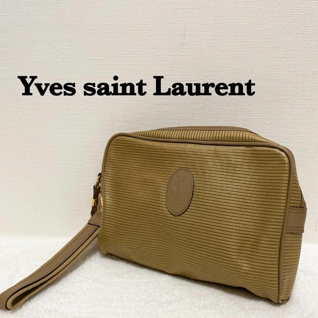 Yves Saint Laurent(イヴサンローラン)の美品✨Yves Saint Laurentイヴサンローランハンドバッグカーキ レディースのバッグ(ハンドバッグ)の商品写真