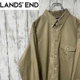 ランズエンド(LANDS’END)のランズエンド アメリカ古着 ビッグサイズ 長袖シャツ ボタンダウンシャツ メンズ(シャツ)