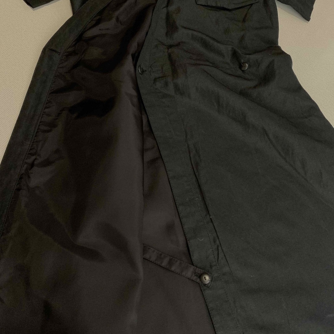 NOVESPAZIO(ノーベスパジオ)のNOVESPAZIO  ワンピース　2way シルク混　半袖　シャツ　ブラック　 レディースのジャケット/アウター(トレンチコート)の商品写真