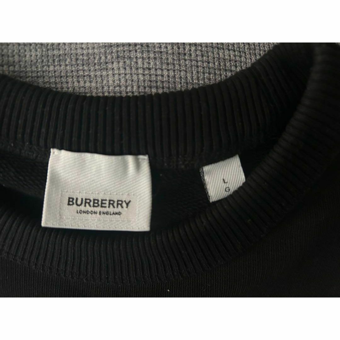 BURBERRY - バーバリー TB コットン スウェットシャツ ブラック BURBERRY - バーバリー TB コットン スウェットシャツ ブラック