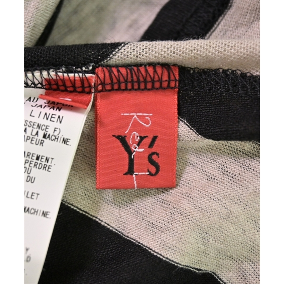 Y's Red Label タンクトップ 2(M位) 黒xベージュ(ボーダー) 【古着】【中古】 レディースのトップス(タンクトップ)の商品写真