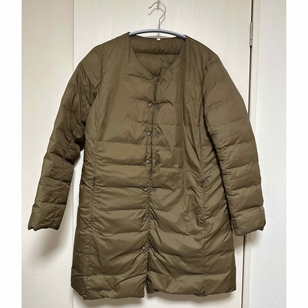 MUJI (無印良品)(ムジルシリョウヒン)の無印良品　ノーカラーダウンコート レディースのジャケット/アウター(ダウンコート)の商品写真