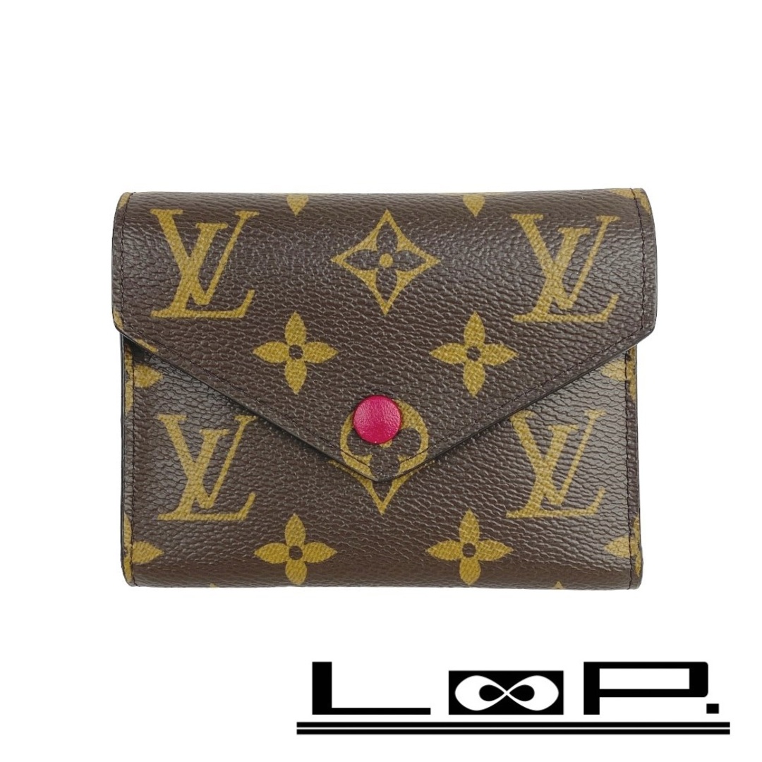 LOUIS VUITTON(ルイヴィトン)の■美品■　ルイヴィトン ポルトフォイユ ヴィクトリーヌ 三つ折り 財布 モノグラム フューシャ M41938 【120459】 レディースのファッション小物(財布)の商品写真