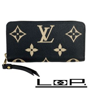 ルイヴィトン(LOUIS VUITTON)の■新同■　ルイヴィトン ジッピー ウォレット 長財布 バイカラー モノグラム アンプラント ノワール ベージュM80481 【120411】(財布)