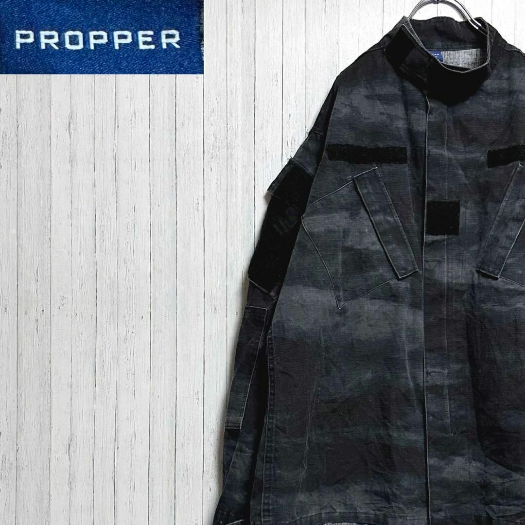 ヴィンテージ　ミリタリージャケット　ビッグシルエット　ジップアップ　L メンズのジャケット/アウター(ミリタリージャケット)の商品写真